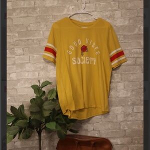 Yellow 'Good Vibes Society' T-Shirt
